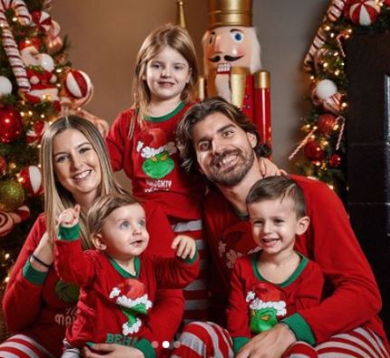 Ruben Neves with his wife Debora Lourenco and their beautiful children
